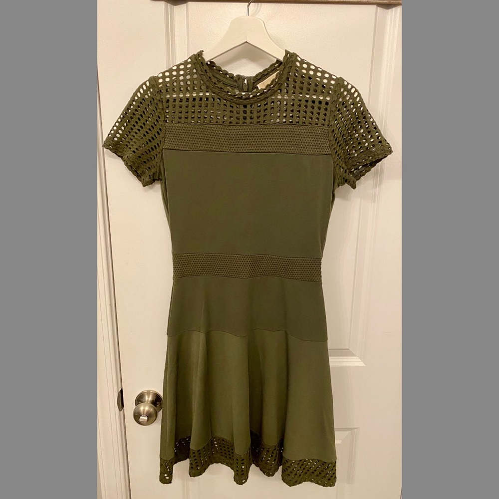 Michael Kors Army Green A-line Dress
